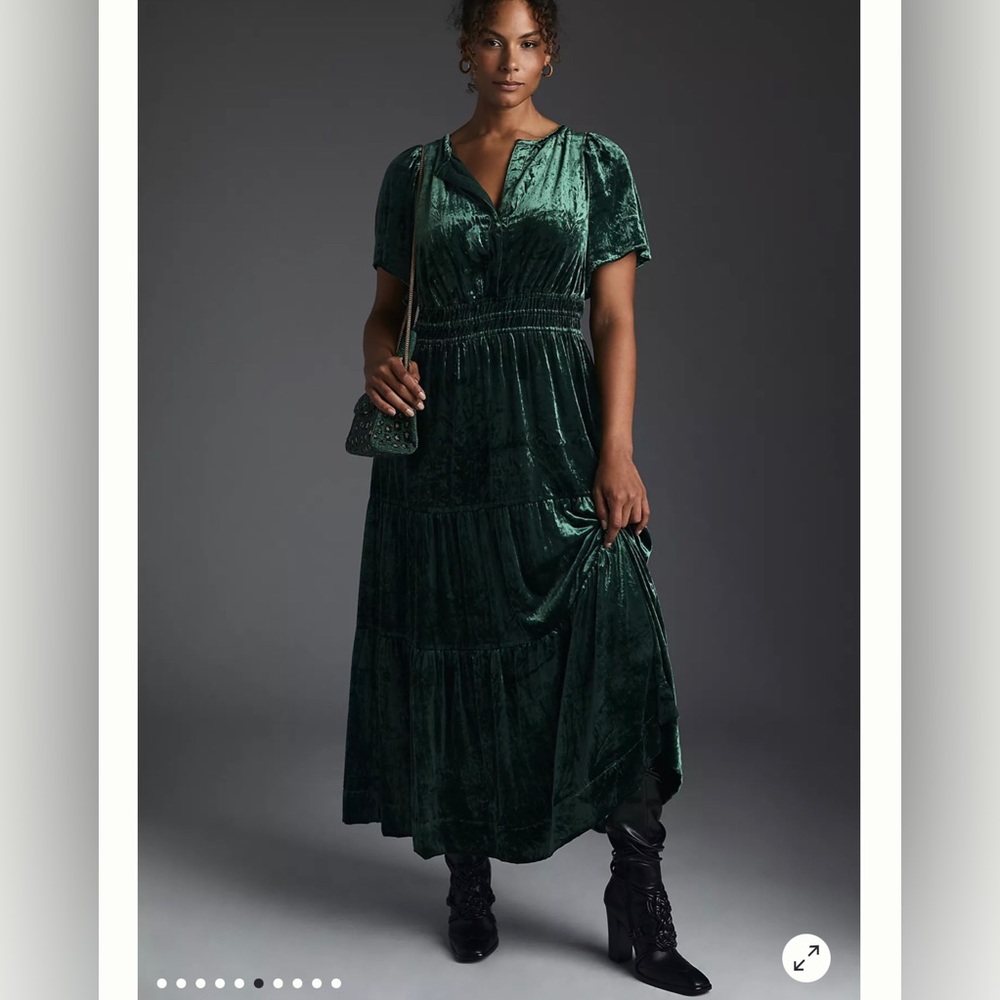 Anthropologie Velvet Somerset Dress Size L